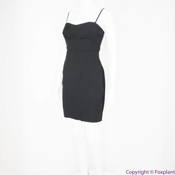 Ruby Rox black mini‎ bodycon dress spaghetti strap, size S - Picture 5 of 12